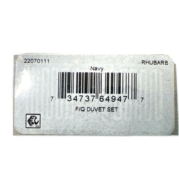 Ted Baker London Blue Floral Rhubarb Duvet Cover & Shams Set Sz Queen New - Picture 9 of 10